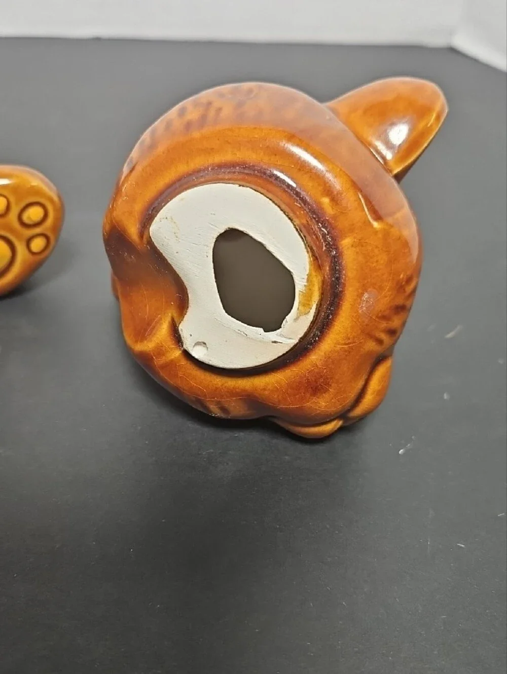 Vintage Brown Ceramic Honey Bear Jar